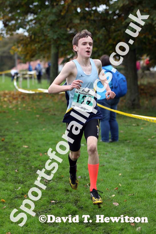Under-15 boys Green 129 North East Harrier League, Blaydon. Photo: David T. Hewitson/Sports for All Pics